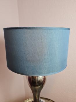 Lampenschirm, blau-grau, Kunststoff