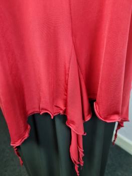 Shirt, rot, One-Size, AKH Fashion mit Spitzen/Zipfel am Ende