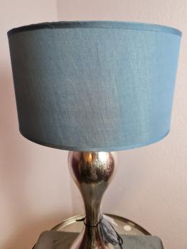 Lampenschirm, blau-grau, Kunststoff
