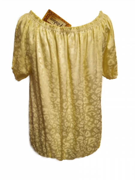 Shirt/Bluse, One Size, sanftes gelb, kurzarm